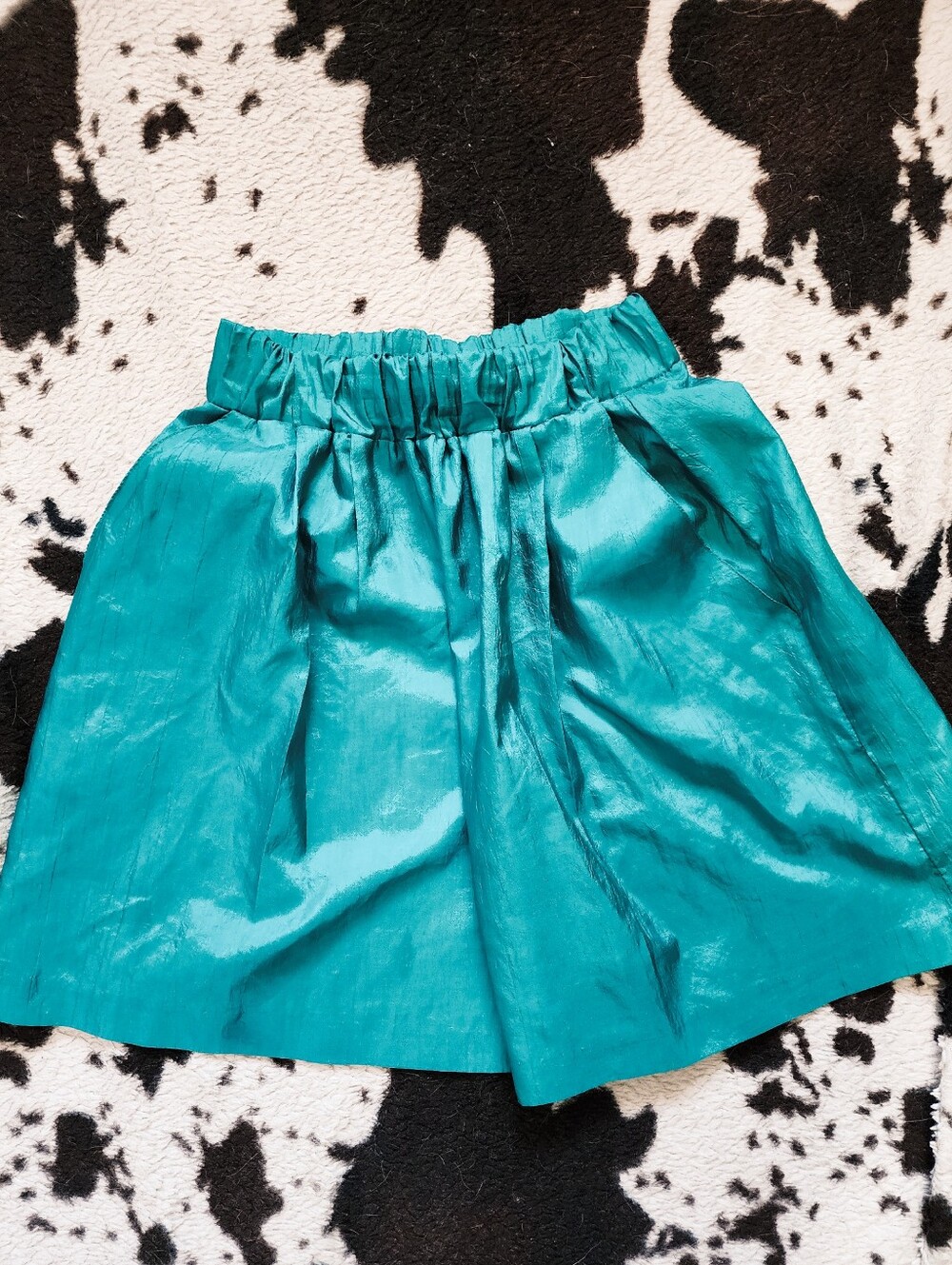 WOMEN'S 80'S SHORTS - TEAL